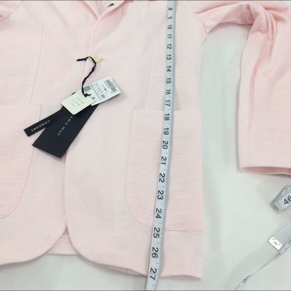Zara Man Pink 2 Button Blazer New Size 38 - Picture 3 of 9